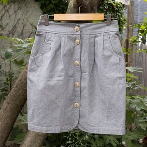 Steven Alan grey 100% organic cotton skirt